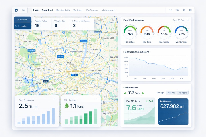 ECVS fleet telematics web dashboard